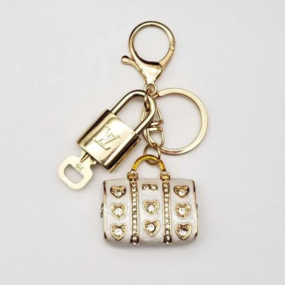 Authentic Louis Vuitton Lock & Key with unbranded Bag Keycharm, - Picture 2 of 6